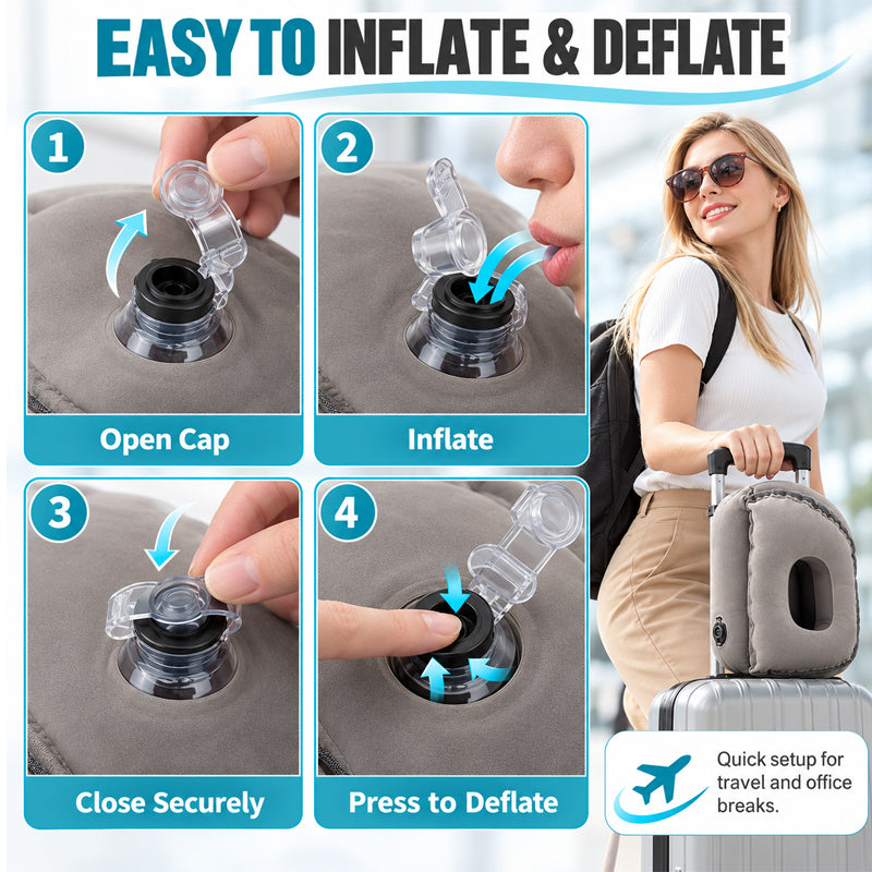 😴Portable Inflatable Airplane Sleep Pillow