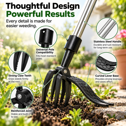 Stand-Up Weed Puller – Remove Weeds by the Root Without Bending