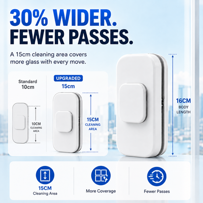 🧲6-in-1 Magnetic Window Cleaner-Clean Both Sides in One Pass
