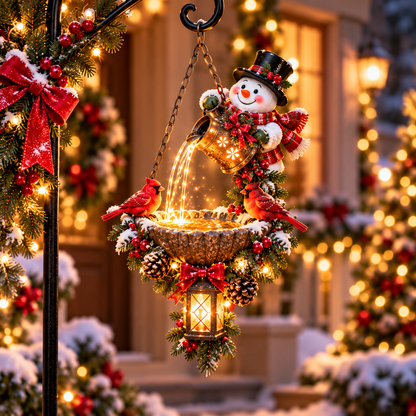 🎄 Santa’s Magical Light Pour – Solar Christmas Garden Hanging Light