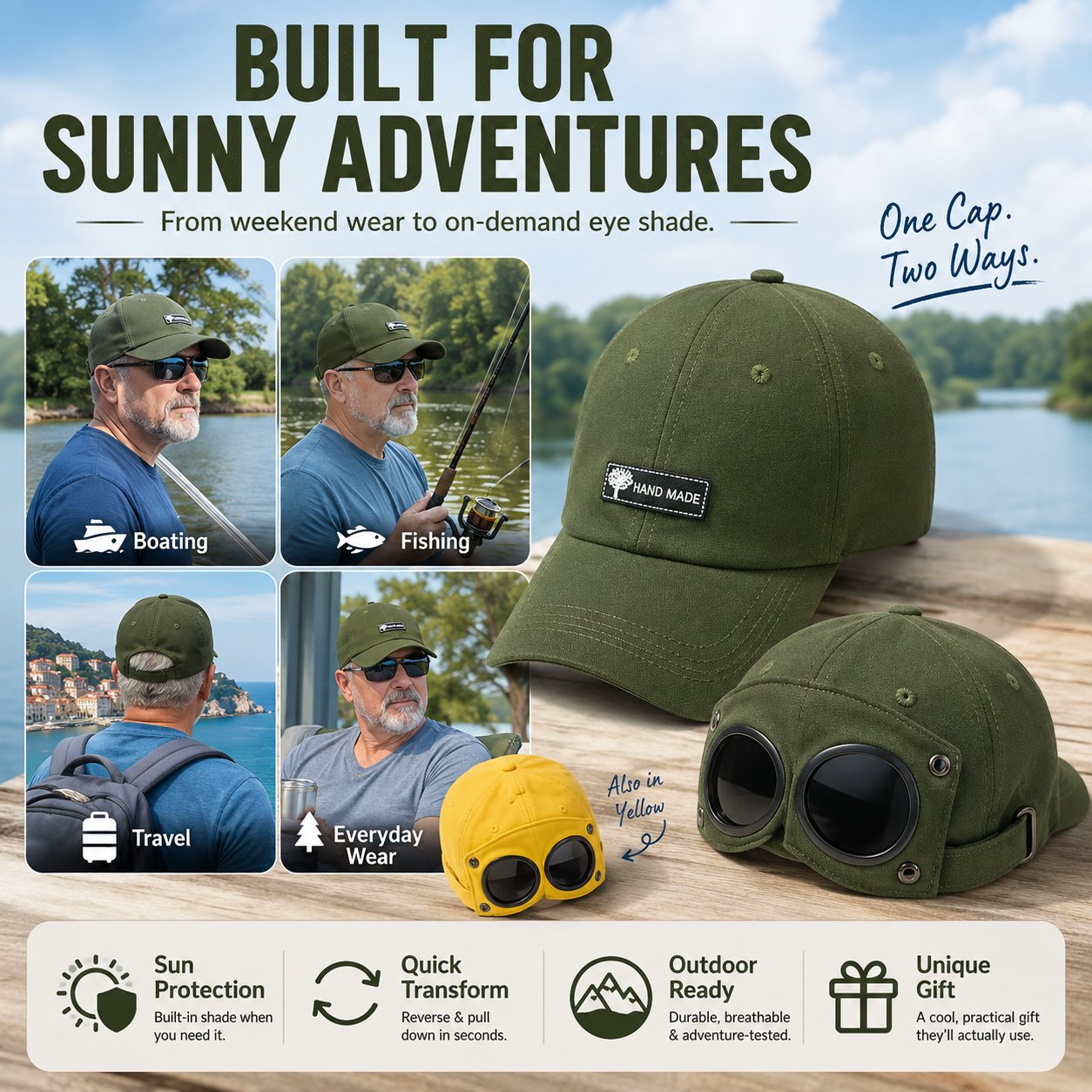 2-in-1 Pilot Baseball Cap feature image 6