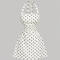 White polka-dot print