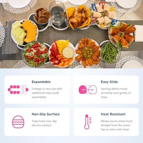 🍽️ Expandable Lazy Susan Turntable – Easy Food Sharing for Every Gathering