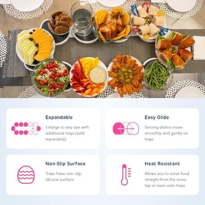 🍽️ Expandable Lazy Susan Turntable – Easy Food Sharing for Every Gathering