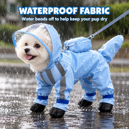 🌧️Small Dog Raincoat and Rain Shoes Set🎒