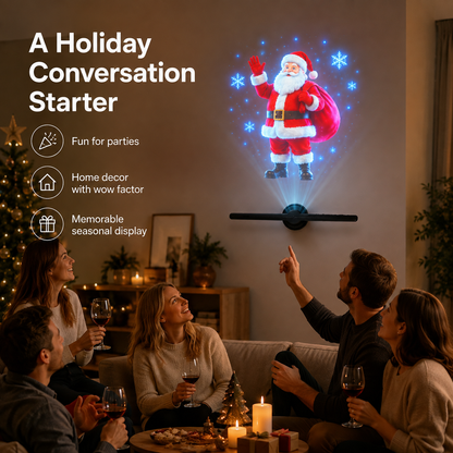 🎄 3D Hologram Fan Projector – Bring Christmas Magic to Life