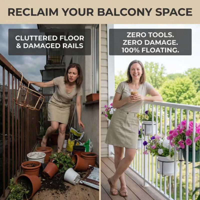 🌿 Clip-On Railing Planter Holder – Turn Empty Rails Into Garden Space
