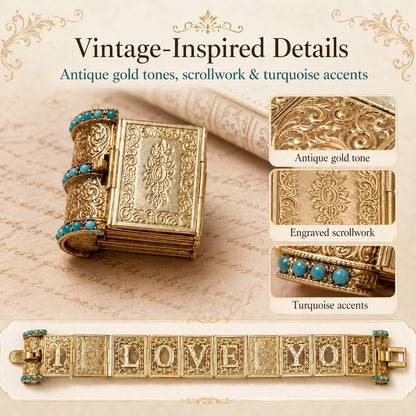 ❤️Victorian Book “I Love You” Bracelet