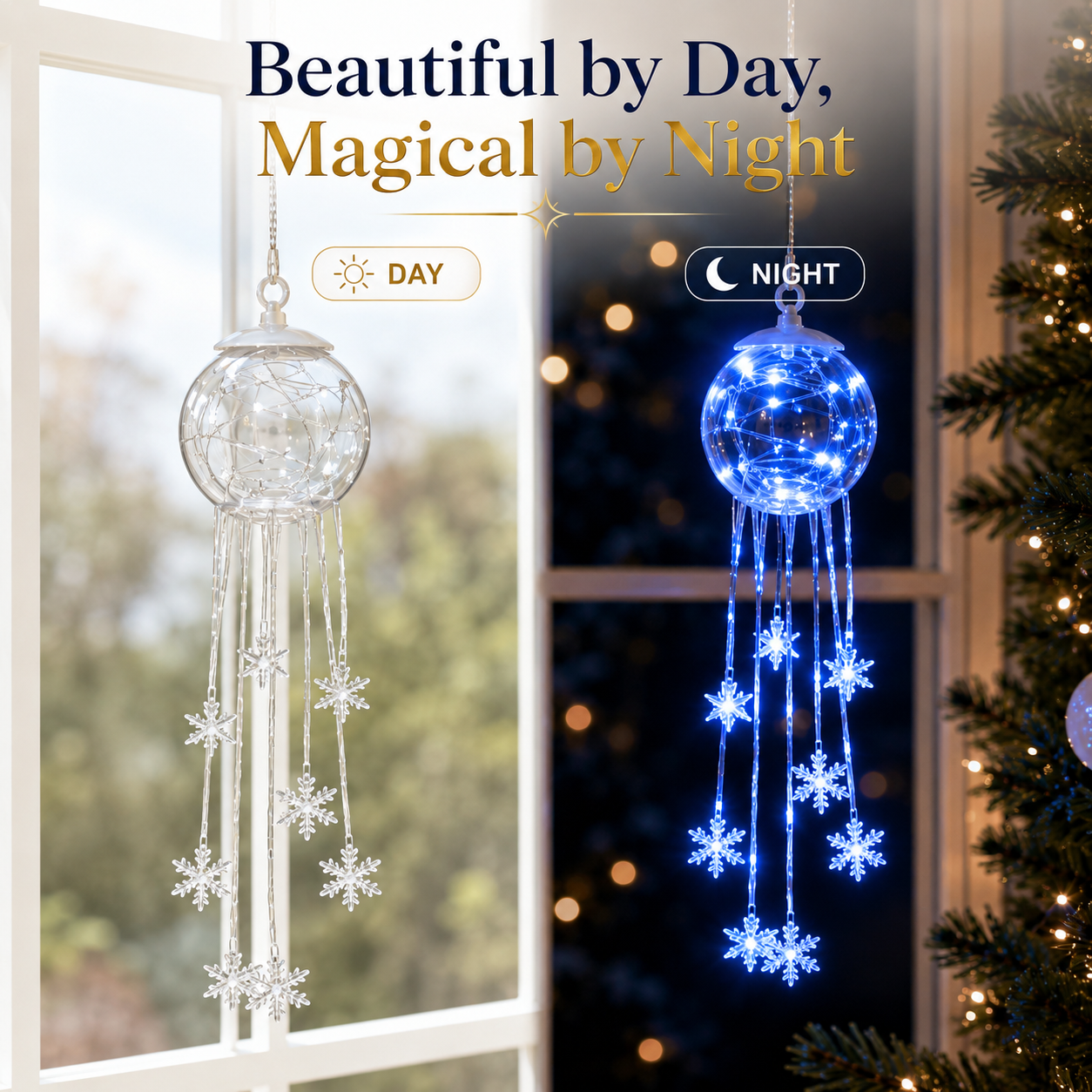 ❄️Icy Glow Hanging Ornament™ — Crystal Snowflake Christmas Décor