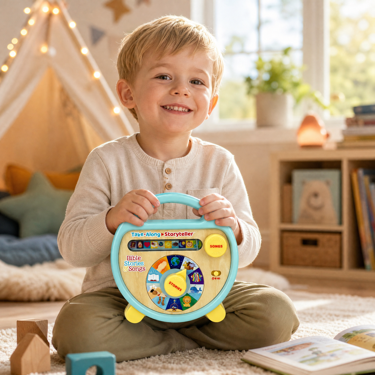 🎁Bible Stories and Songs: Portable Electronic Player with 11 Books