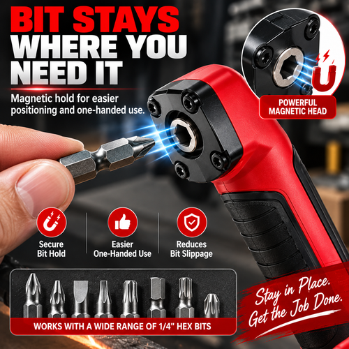 90° Right Angle Drill Adapter – Reach Screws in Tight Spaces