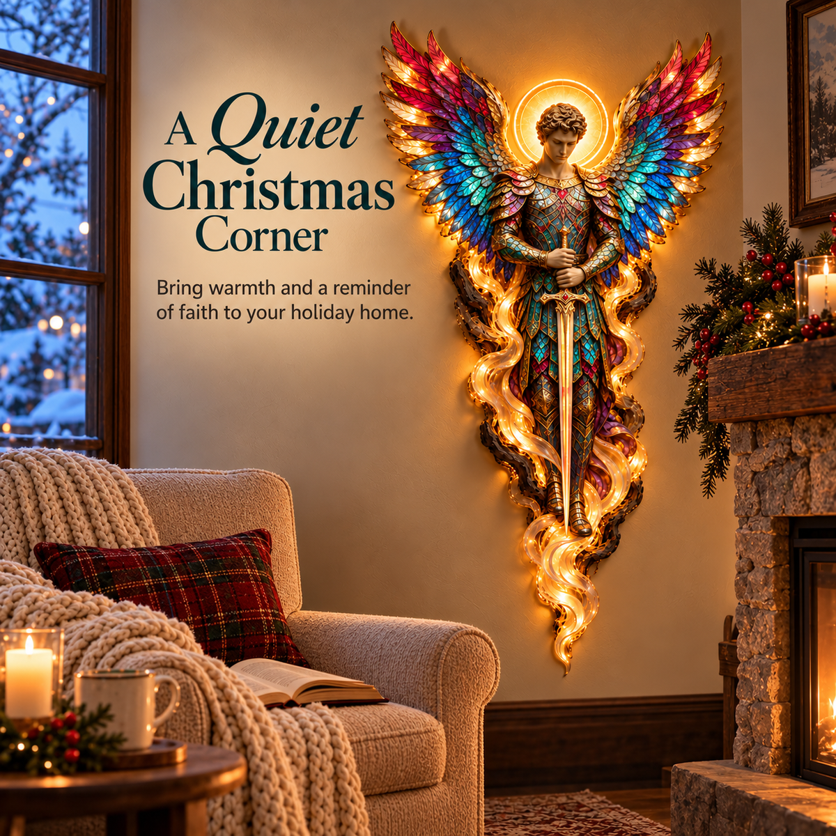 ✝️ Heavenly Radiance™ Lighted Angel Wall Sculpture ✨
