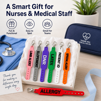 🏥 Hospital Wristband Charm | Nurse Badge & Keychain Accessory🩺