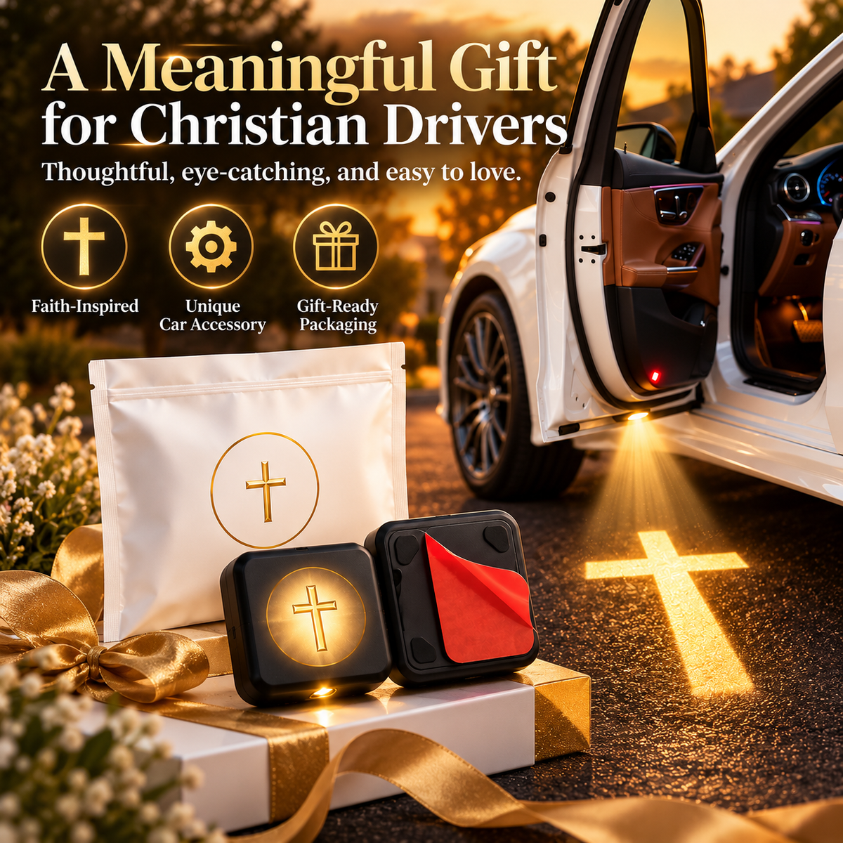 Christian Car Door Projector Light – Faith-Inspired Welcome Glow