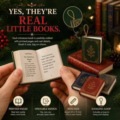 📚25-Day Book Advent Calendar | Miniature Book Ornaments for Book Lovers