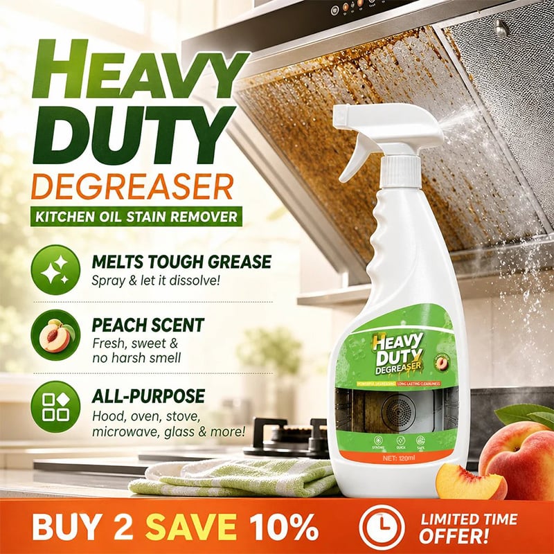 🔥52K+ Sold🧽 Heavy-Duty Kitchen Degreaser Spray + Free Cleaning Towel