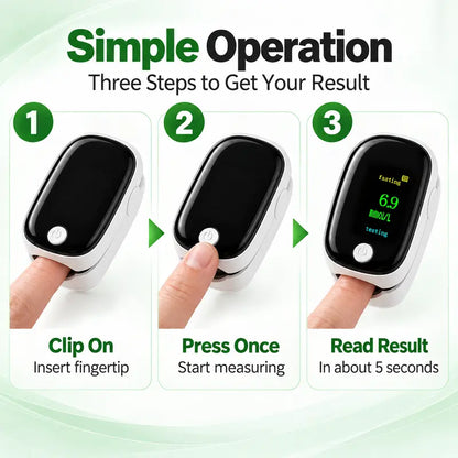 🩸 Non-Invasive Glucose Monitor with Clear OLED Display ✨