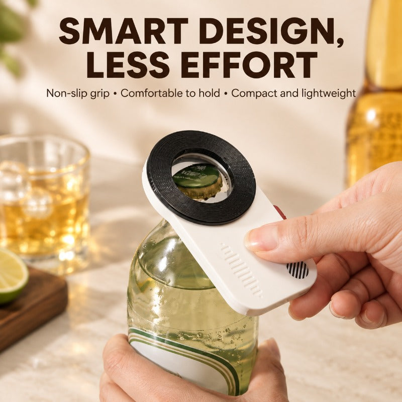 🧲✨ 3-in-1 Magnetic Bottle & Can Opener – Handy Fridge-Mount Kitchen Gadget 🥤