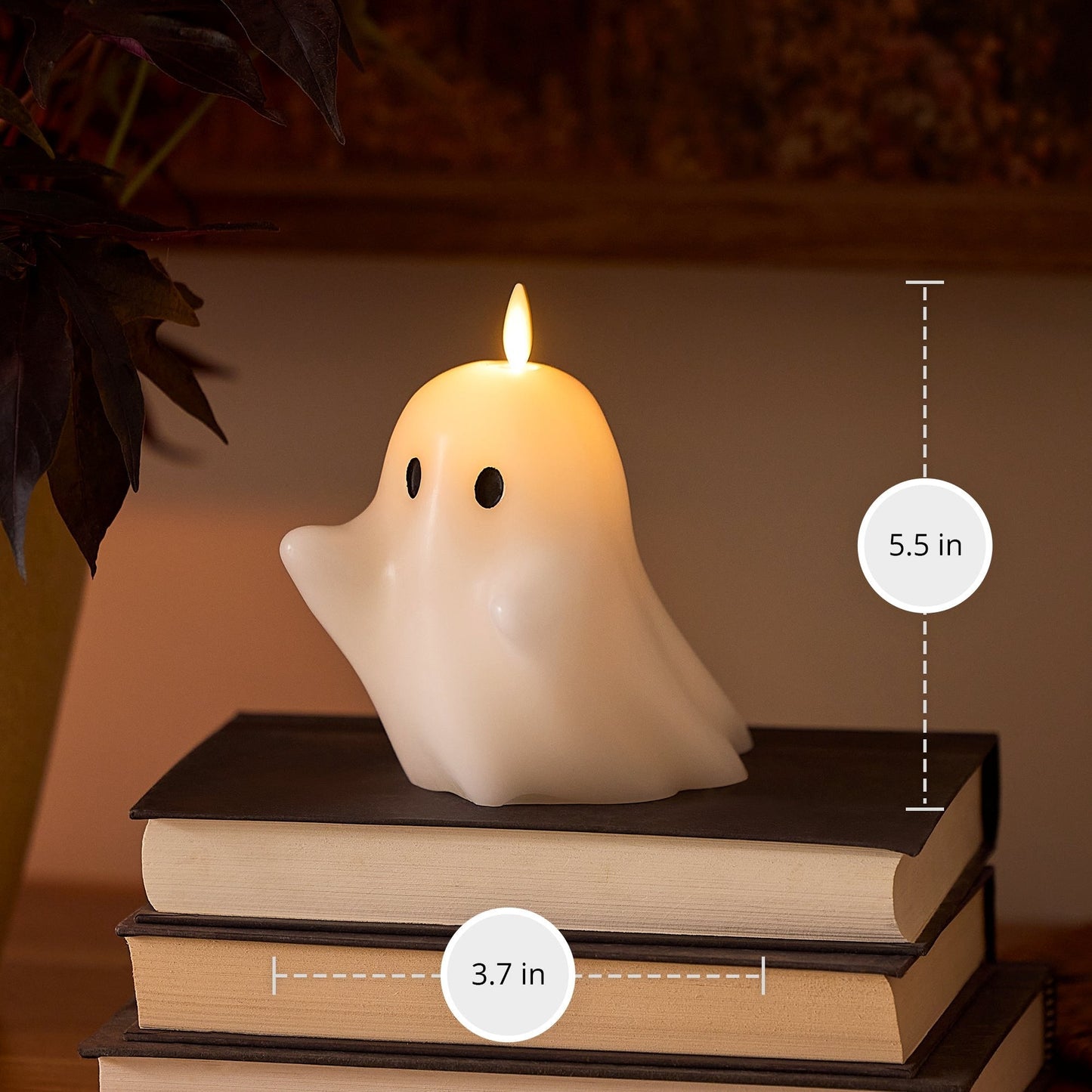 🎃Flameless Jack-O'-Lantern Candles Battery Operated with 6 Hour Timer