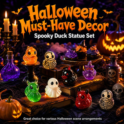 👻🎃Glow-In-The-Dark Mini Halloween Duck Set