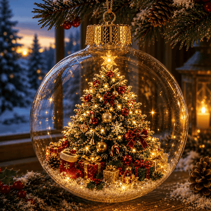 ✨Limited time 50% OFF -✨🎄 Glowing Christmas Story Ornament – Light-Up Mini Holiday Scene