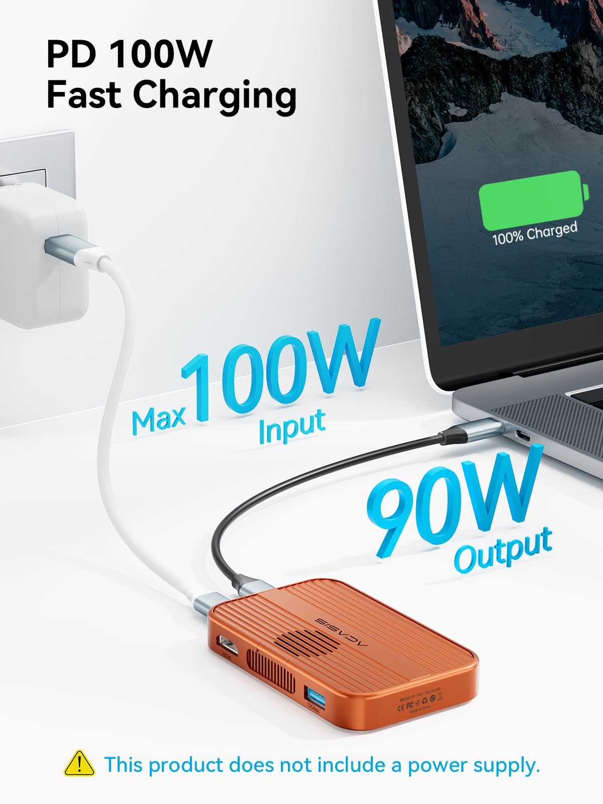ACASIS 10Gbps Magnetic M.2 NVMe SSD Enclosure & USB C Docking Station with Cooling Fan for iPhone 17/16/15 Pro/Pro Max/Plus