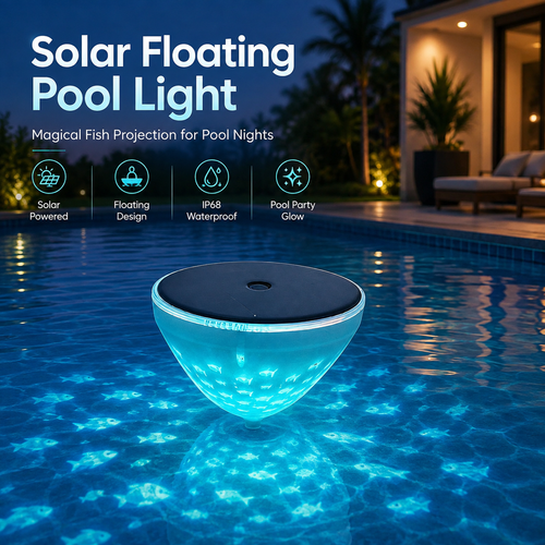 ☀️Solar Floating Pool Light with Fish Projection