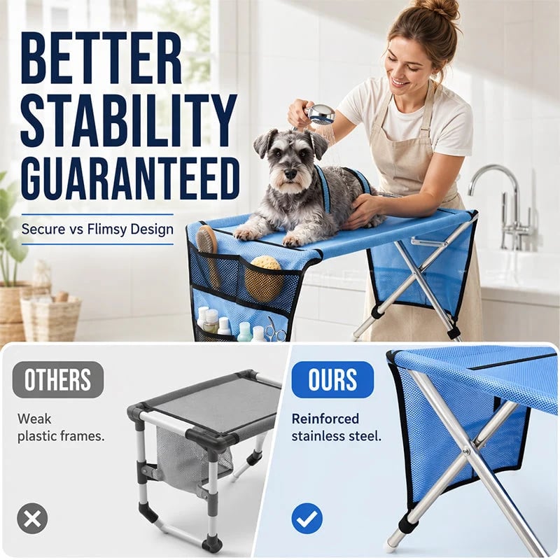 🐾2-in-1 Foldable Pet Grooming Bed