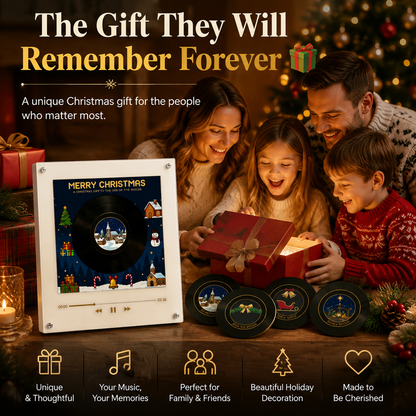 ✨The Christmas Record That Plays Your Favorite Songs 🎄 – NFC Vinyl Music Display with LED & Rotating Disc