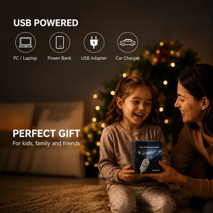 USB Projector Night Light | Multi-Slide Scenes & 3 Lighting Modes