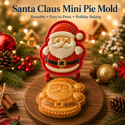 🎄 9-Design Christmas Mini Pie Mold Collection | Reusable Embossed Molds for Shaping Detailed Santa, Snowman, Reindeer, Tree & Holiday Pies