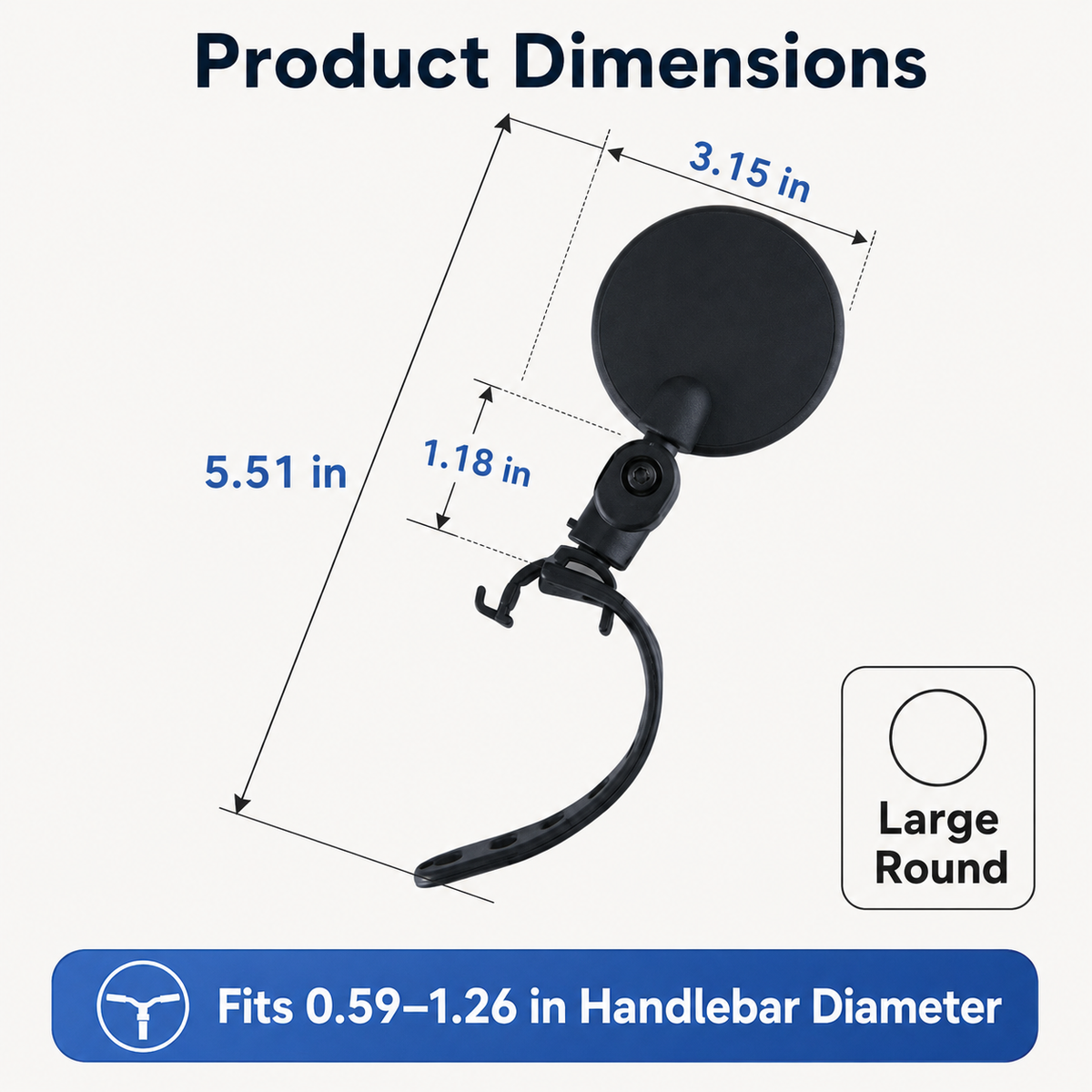 🚲 360° Adjustable Bicycle Rearview Mirror — Wide-Angle Handlebar View
