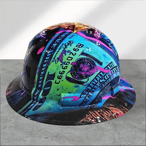 🔥 Blue Collar Daddy Hydro-Dipped Hard Hat – The Grind Never Stops