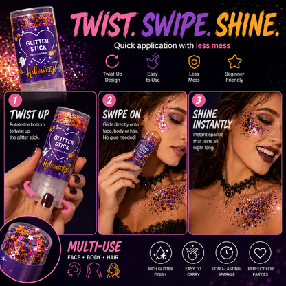 ✨Halloween Glitter Stick-Swipe On Bold Sparkle in Seconds