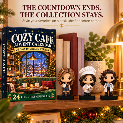 ☕  Cozy Café  Advent Calendar – 24 Days of Collectible Character Surprises