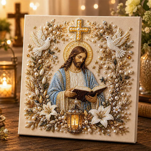 🔥Limited time 70% OFF -✝️ DIY Jesus Pearl Art Kit | 3D Pearl-Style Christian Artwork for Prayer Corners & Faith Gifts