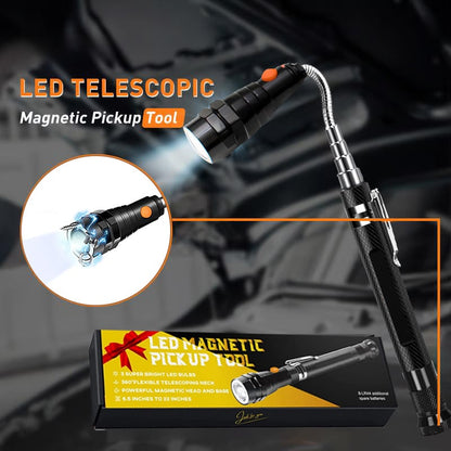 🔥LAST DAY 50% OFF - 🛠️🔦USB Rechargeable LED Telescoping Magnetic Pickup Tools