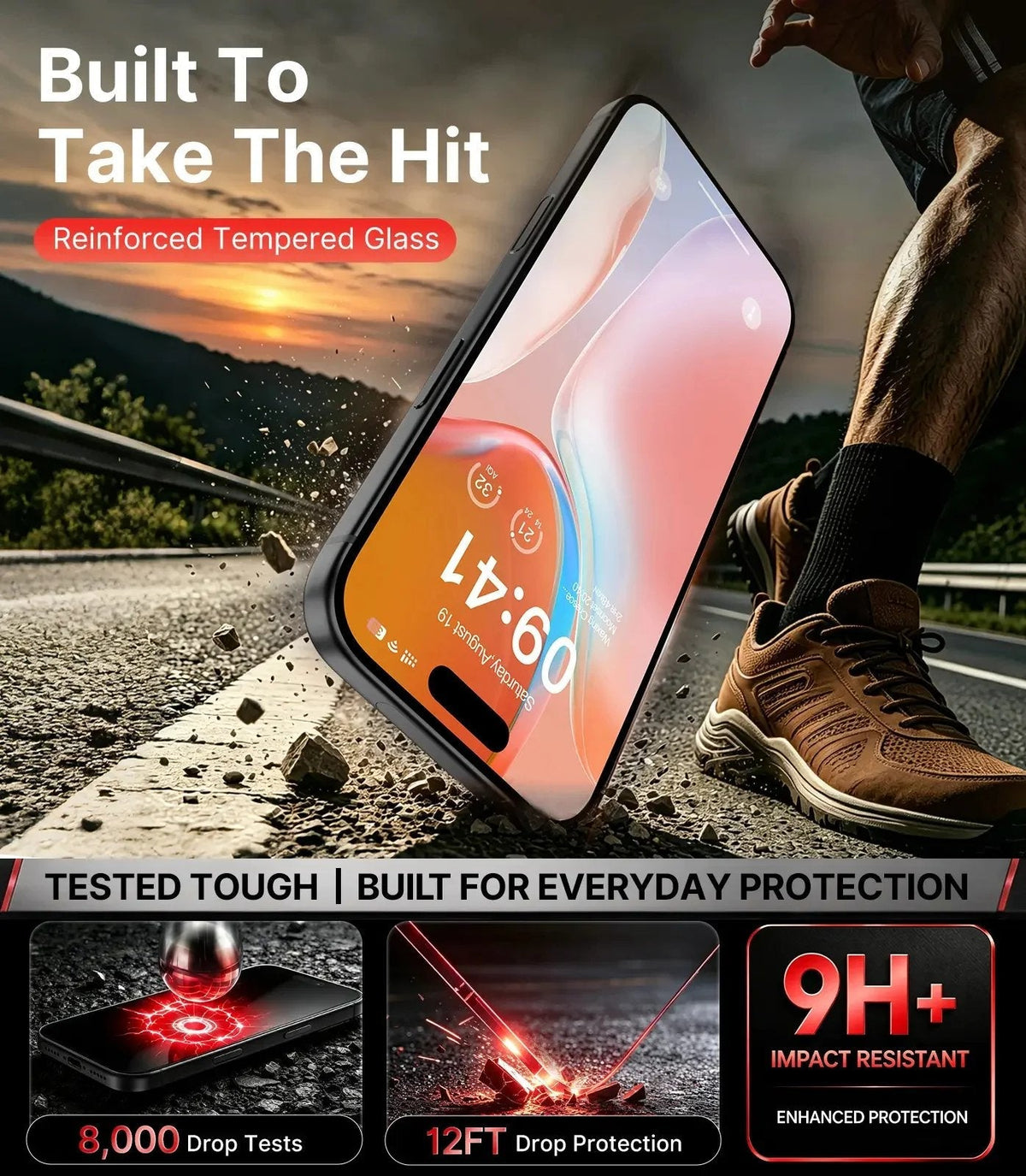 📱 PandaShield 2-Pack iPhone Screen Protectors – Privacy & HD Tempered Glass