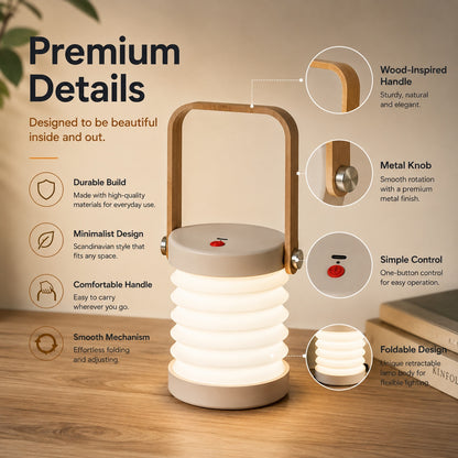 💡4-in-1 Foldable Rechargeable Lantern Lamp – Portable Desk & Night Light
