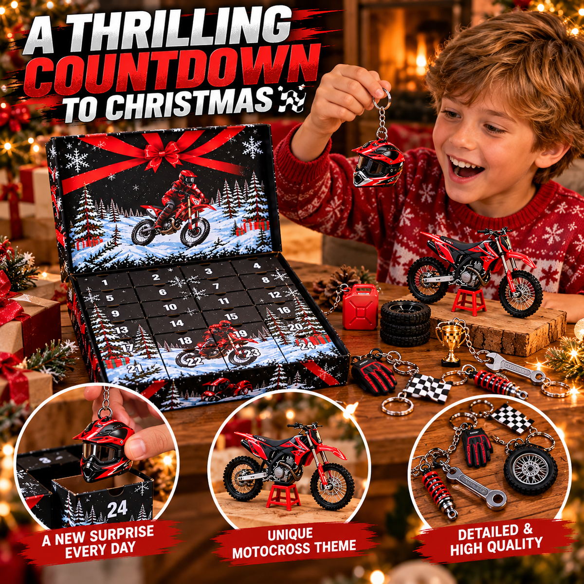 🏍️ 24-Day Motocross Advent Calendar | Christmas Rider Surprises 🎄