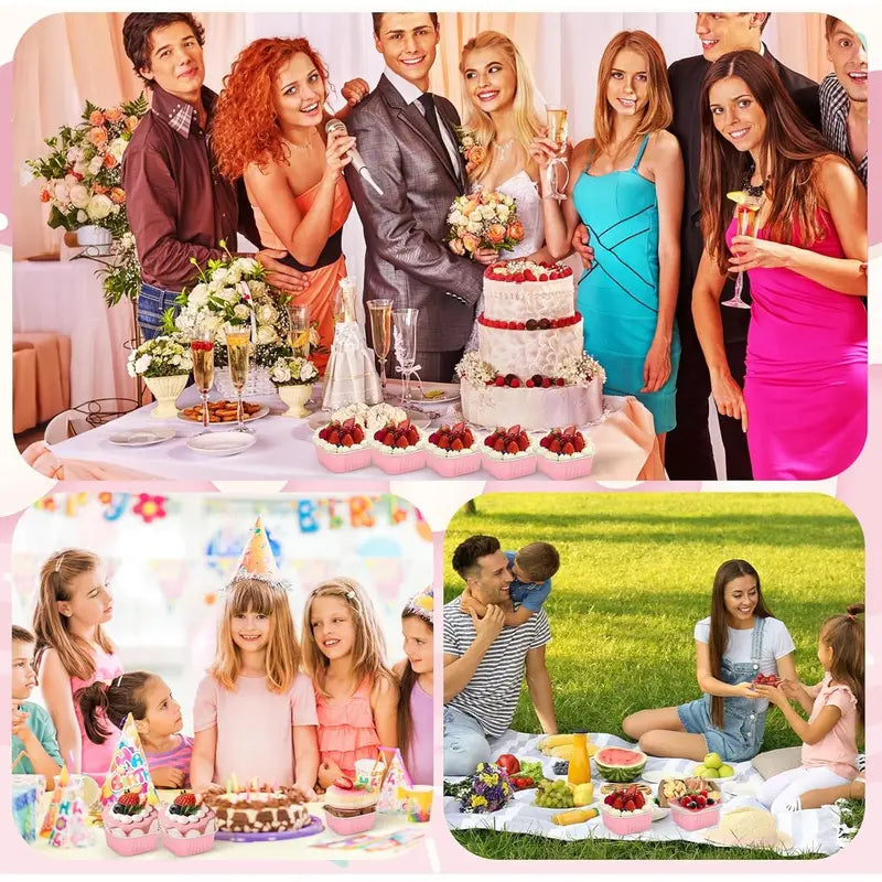 🧁 30-Pack Mini Cake Pans with Lids – Bake, Pack & Share Easily