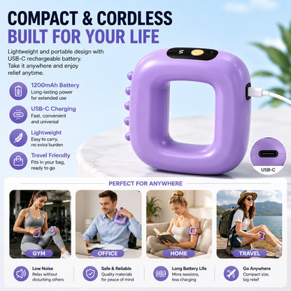 💆 Multi-Functional Fascia Ring – 5-Level Full Body Vibration Massager