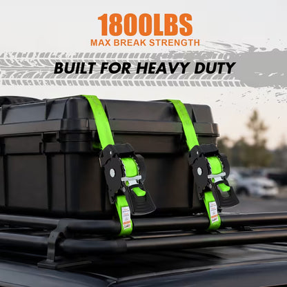 🚚 Automatic Retractable Ratchet Tie-Down Strap – 13FT Cargo Securing Strap