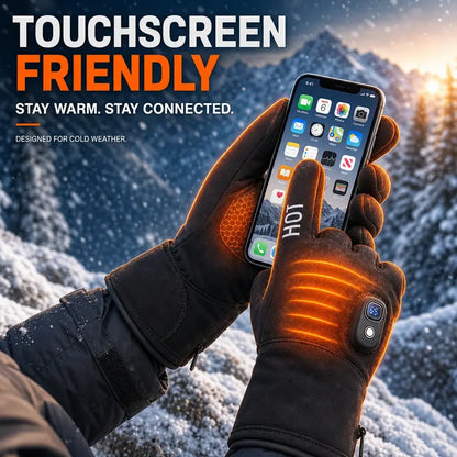 🔥 Rechargeable Heated Gloves — 3000mAh Battery, 3 Heat Levels & Touchscreen Control