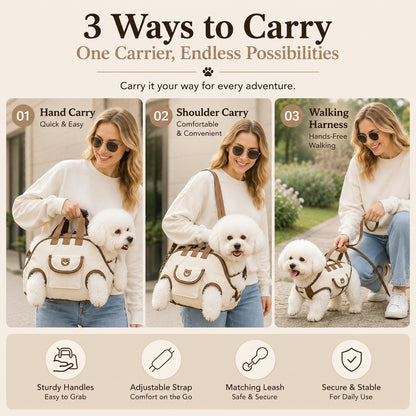 The Ultimate Hands-Free Dog Carrier|Comfortable Support For Every Adventure
