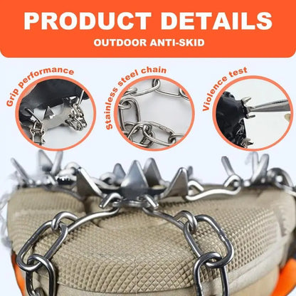 8-Spike Ice Cleats for Shoes & Boots – Slip-On Winter Traction Grips ❄️