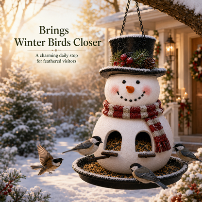 ⛄ Snowman Christmas Bird Feeder – Festive Hanging Feeder for Winter Gardens