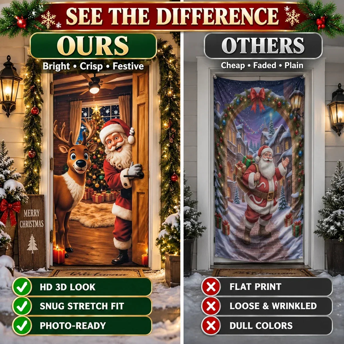 Give Your Front Door a Christmas Makeover – 7 Festive Designs