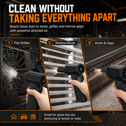 💨 Cordless Turbo Air Duster for Cars. Garages & Workspaces