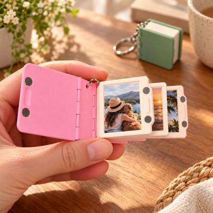 📖 Mini Photo Book Keychain – Keep Your Favorite Memories Close